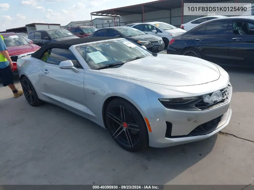 2019 Chevrolet Camaro 1Lt VIN: 1G1FB3DS1K0125490 Lot: 40395930