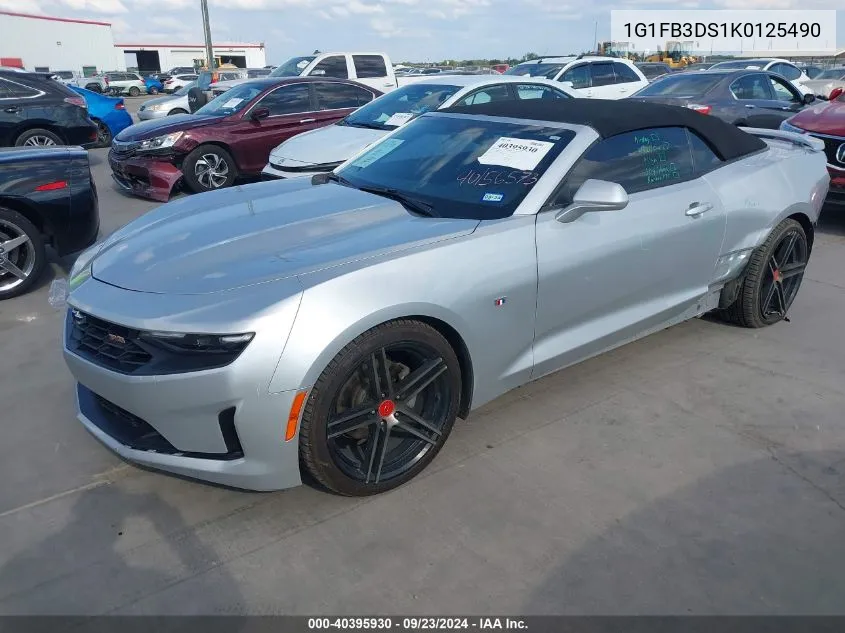 2019 Chevrolet Camaro 1Lt VIN: 1G1FB3DS1K0125490 Lot: 40395930