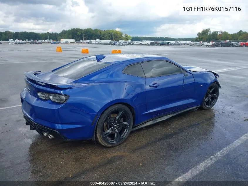 2019 Chevrolet Camaro 2Ss VIN: 1G1FH1R76K0157116 Lot: 40426307