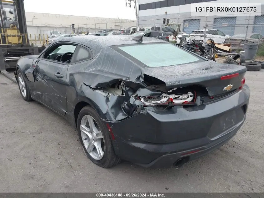 2019 Chevrolet Camaro 1Lt VIN: 1G1FB1RX0K0127675 Lot: 40436108