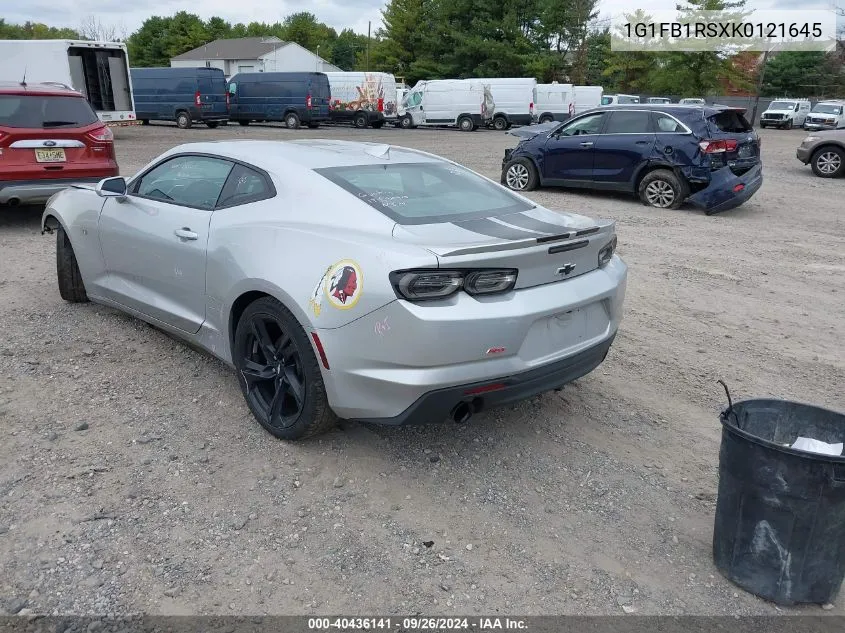 1G1FB1RSXK0121645 2019 Chevrolet Camaro 1Lt