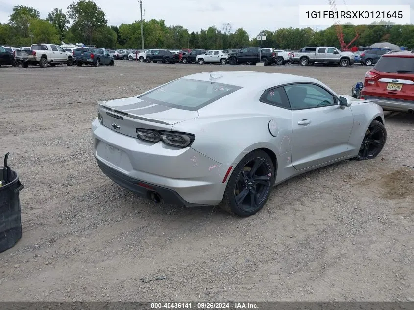 2019 Chevrolet Camaro 1Lt VIN: 1G1FB1RSXK0121645 Lot: 40436141