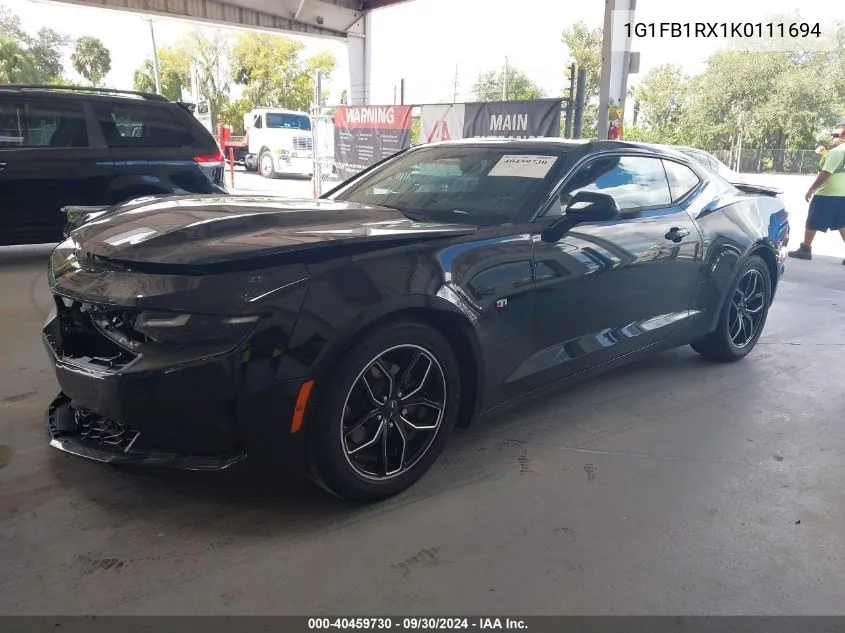 1G1FB1RX1K0111694 2019 Chevrolet Camaro Ls/Lt