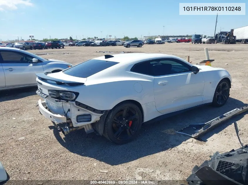 2019 Chevrolet Camaro 2Ss VIN: 1G1FH1R78K0110248 Lot: 40462869