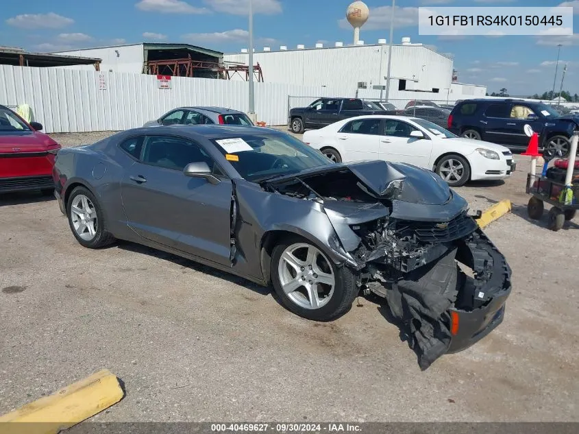 2019 Chevrolet Camaro 1Lt VIN: 1G1FB1RS4K0150445 Lot: 40469627