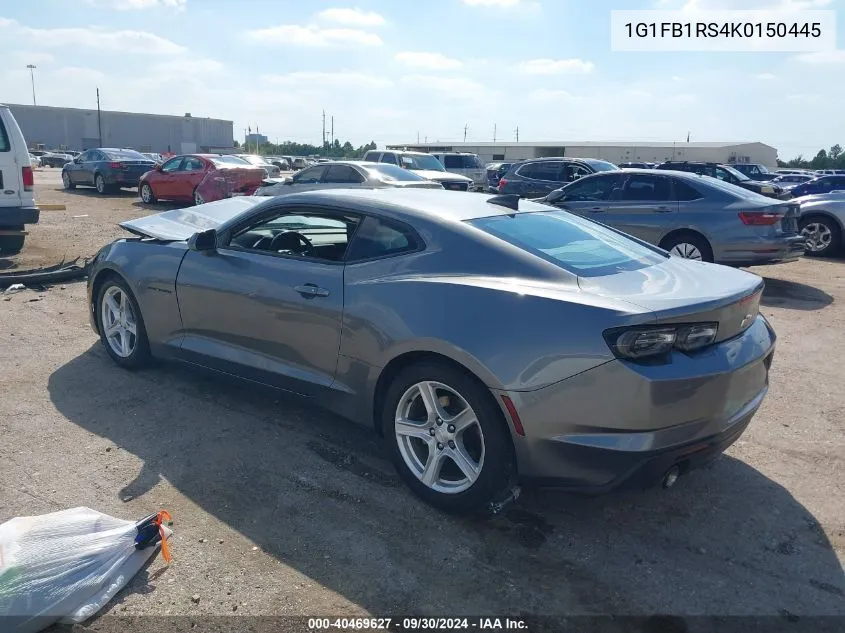 2019 Chevrolet Camaro 1Lt VIN: 1G1FB1RS4K0150445 Lot: 40469627