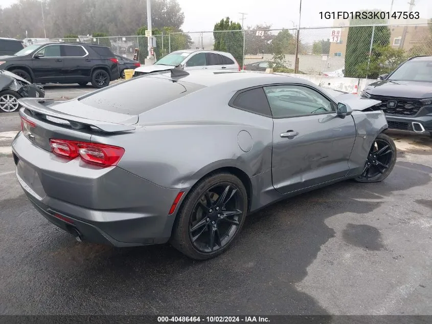 2019 Chevrolet Camaro 2Lt VIN: 1G1FD1RS3K0147563 Lot: 40486464