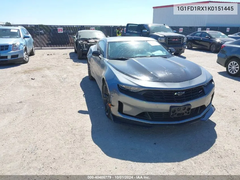 2019 Chevrolet Camaro 2Lt VIN: 1G1FD1RX1K0151445 Lot: 40486779