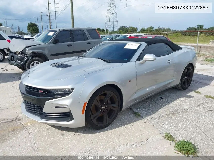 1G1FH3D7XK0122887 2019 Chevrolet Camaro 2Ss