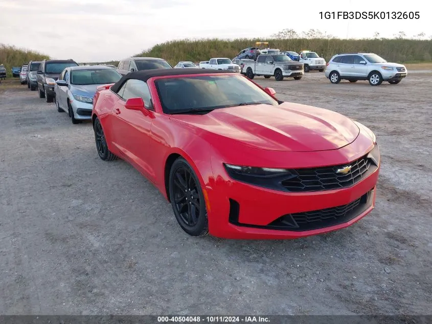 2019 Chevrolet Camaro Ls/Lt VIN: 1G1FB3DS5K0132605 Lot: 40504048