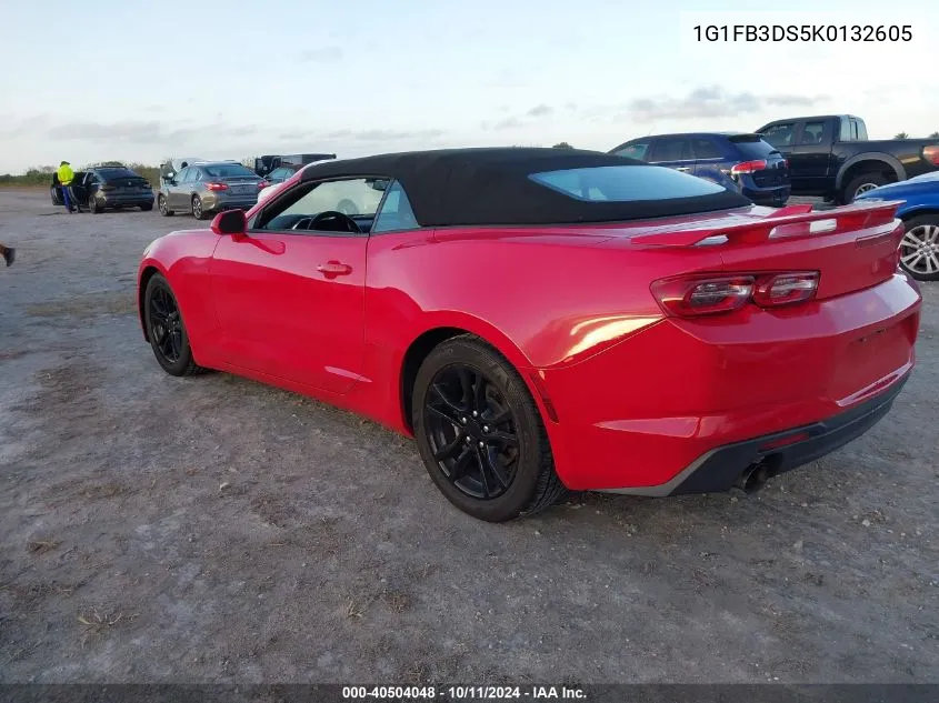 2019 Chevrolet Camaro Ls/Lt VIN: 1G1FB3DS5K0132605 Lot: 40504048