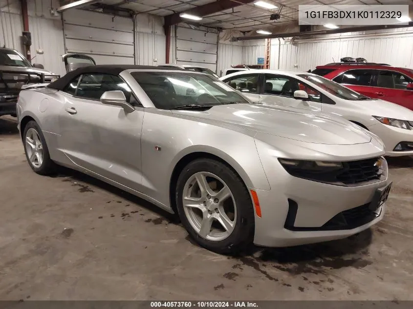 2019 Chevrolet Camaro 1Lt VIN: 1G1FB3DX1K0112329 Lot: 40573760