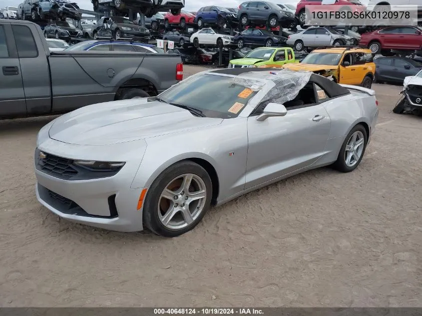 2019 Chevrolet Camaro 1Lt VIN: 1G1FB3DS6K0120978 Lot: 40648124