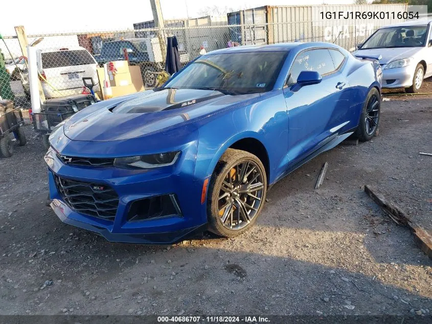 2019 Chevrolet Camaro Zl1 VIN: 1G1FJ1R69K0116054 Lot: 40686707