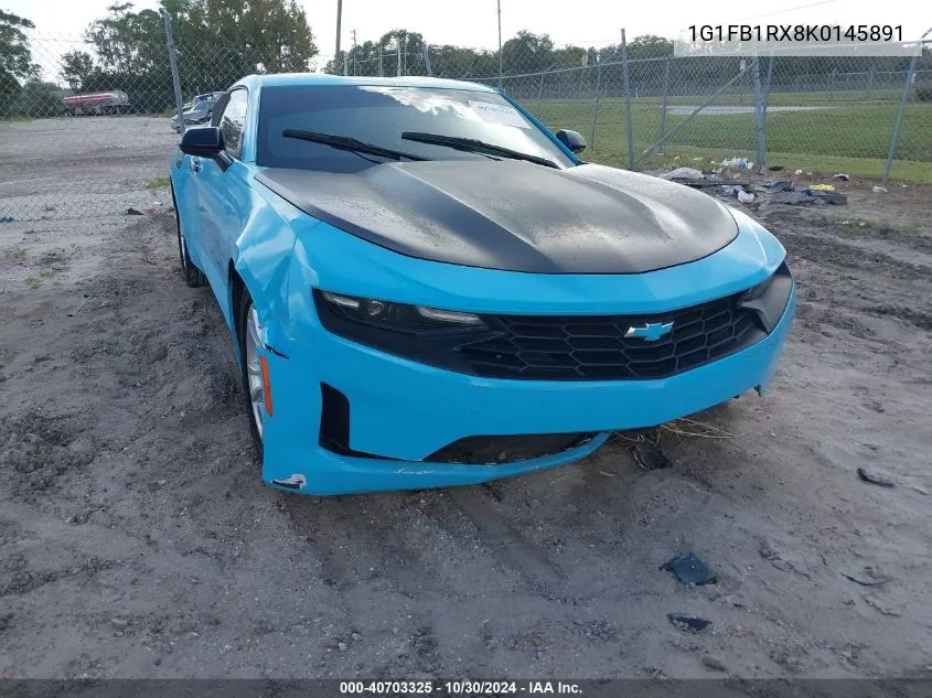 2019 Chevrolet Camaro 1Ls VIN: 1G1FB1RX8K0145891 Lot: 40703325