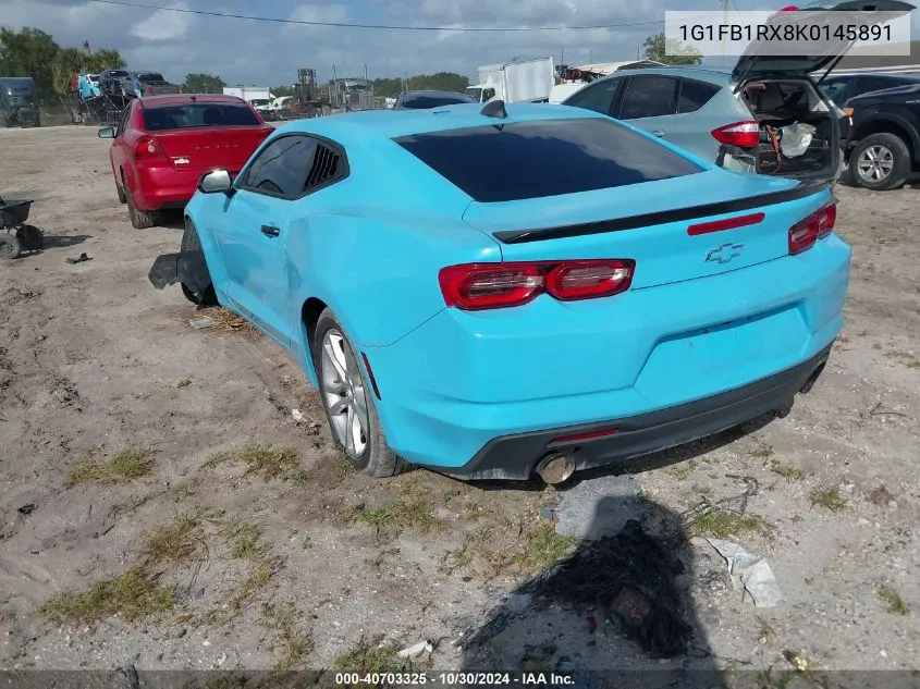 2019 Chevrolet Camaro 1Ls VIN: 1G1FB1RX8K0145891 Lot: 40703325