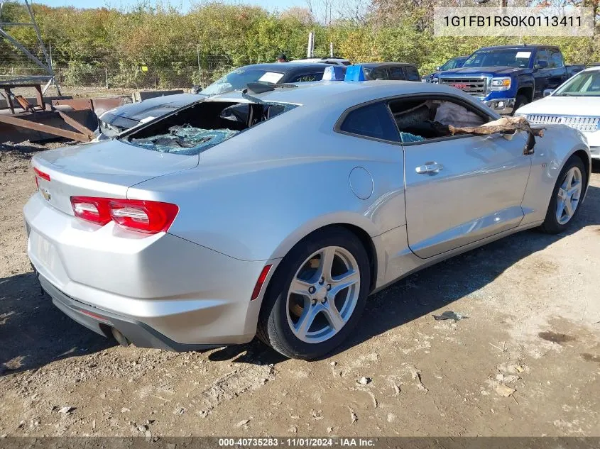 2019 Chevrolet Camaro 1Lt VIN: 1G1FB1RS0K0113411 Lot: 40735283