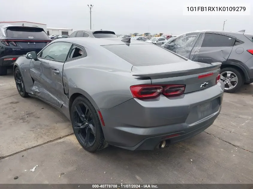 2019 Chevrolet Camaro 1Lt VIN: 1G1FB1RX1K0109279 Lot: 40778708