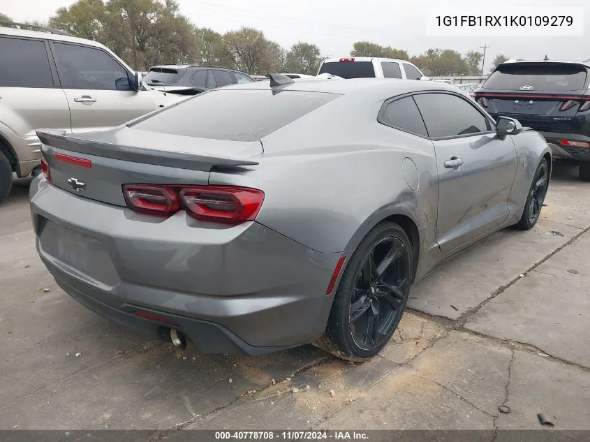 2019 Chevrolet Camaro 1Lt VIN: 1G1FB1RX1K0109279 Lot: 40778708