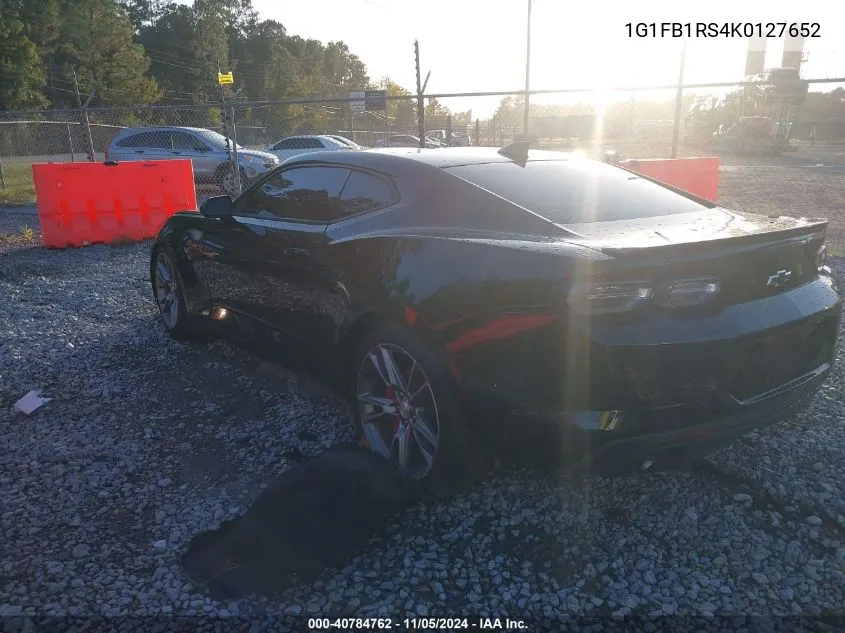 2019 Chevrolet Camaro 1Lt VIN: 1G1FB1RS4K0127652 Lot: 40784762