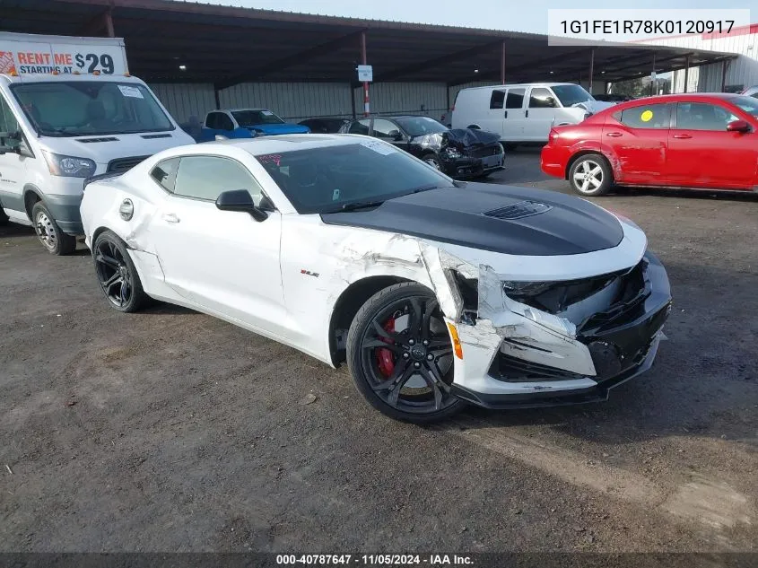 2019 Chevrolet Camaro 1Ss VIN: 1G1FE1R78K0120917 Lot: 40787647