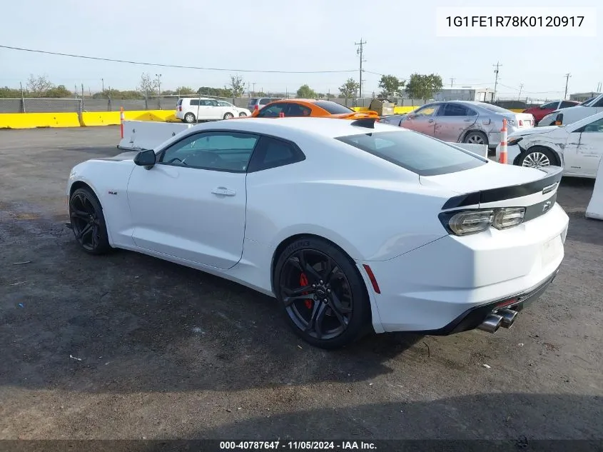 2019 Chevrolet Camaro 1Ss VIN: 1G1FE1R78K0120917 Lot: 40787647