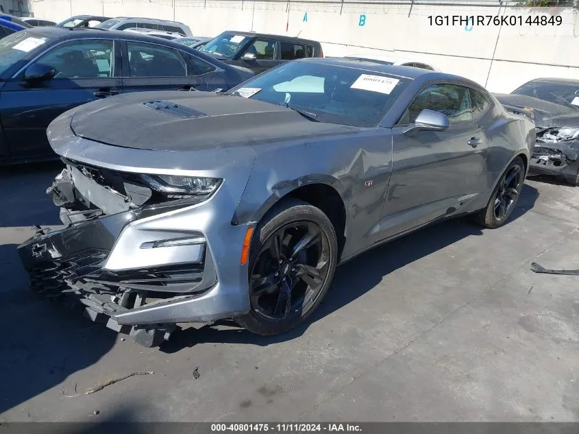 2019 Chevrolet Camaro Ss VIN: 1G1FH1R76K0144849 Lot: 40801475