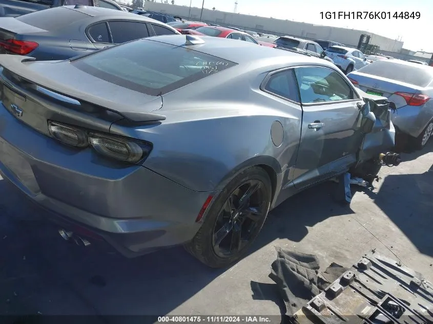 2019 Chevrolet Camaro Ss VIN: 1G1FH1R76K0144849 Lot: 40801475