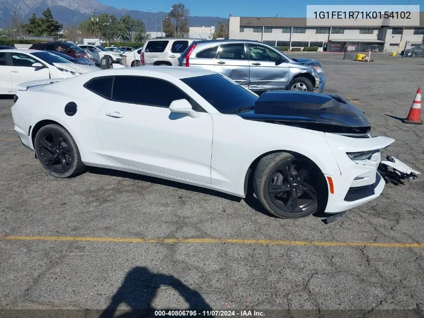 2019 Chevrolet Camaro 1Ss VIN: 1G1FE1R71K0154102 Lot: 40806795