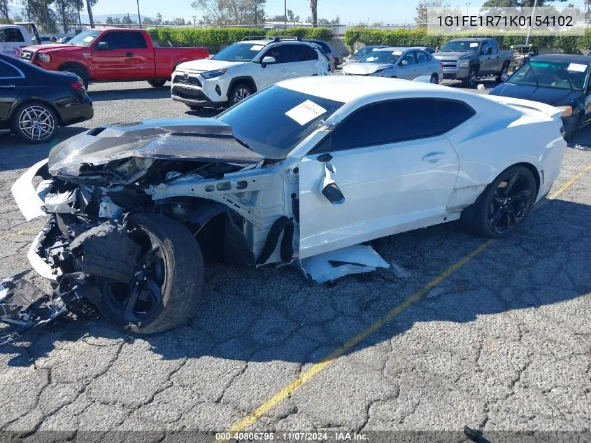 2019 Chevrolet Camaro 1Ss VIN: 1G1FE1R71K0154102 Lot: 40806795