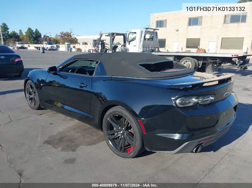 2019 Chevrolet Camaro 2Ss VIN: 1G1FH3D71K0133132 Lot: 40809879