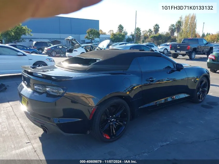 2019 Chevrolet Camaro 2Ss VIN: 1G1FH3D71K0133132 Lot: 40809879