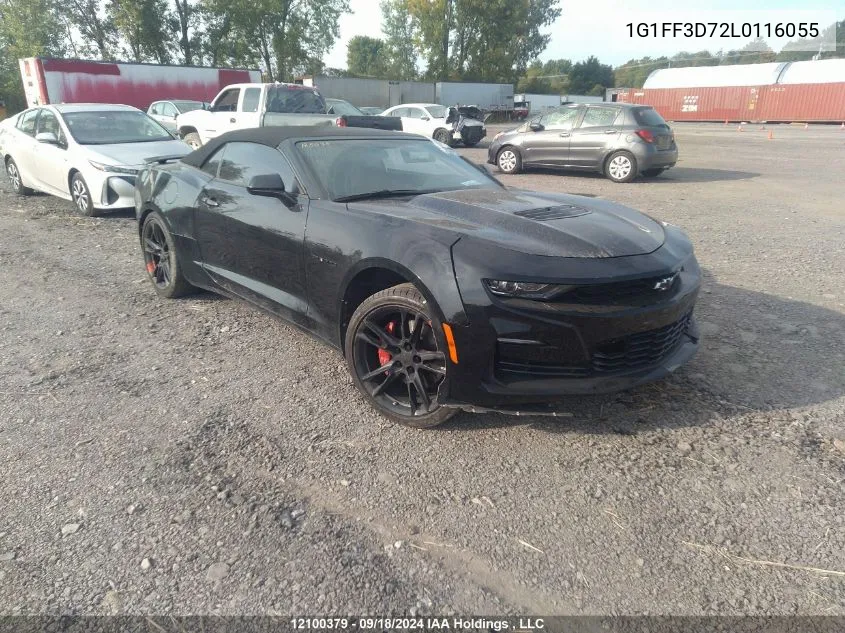 2020 Chevrolet Camaro Lz/Ss VIN: 1G1FF3D72L0116055 Lot: 12100379