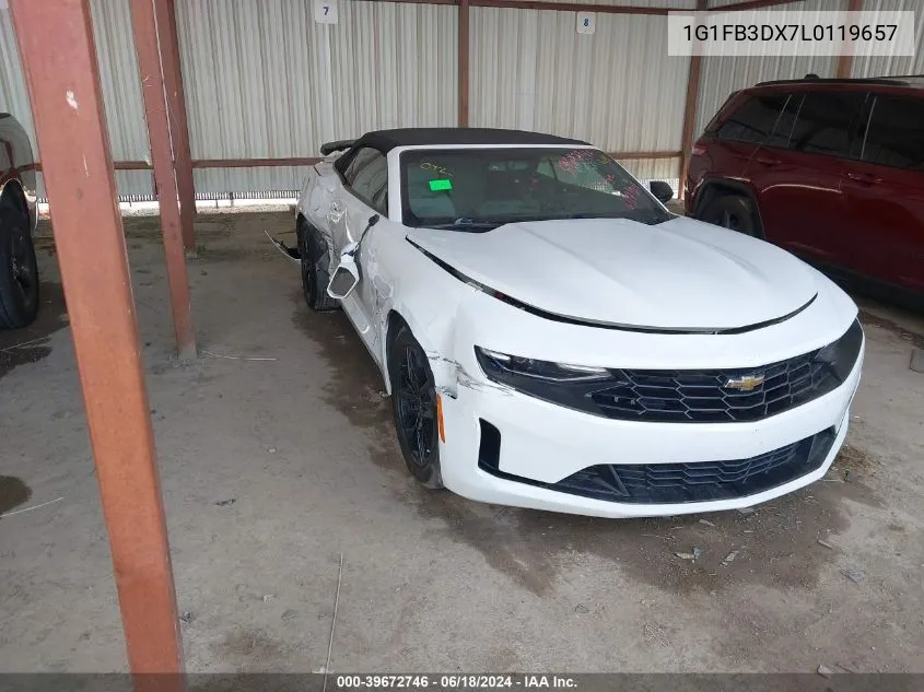 2020 Chevrolet Camaro Rwd 1Lt VIN: 1G1FB3DX7L0119657 Lot: 39672746