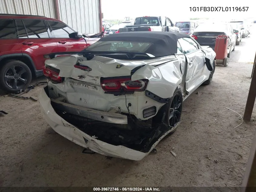 2020 Chevrolet Camaro Rwd 1Lt VIN: 1G1FB3DX7L0119657 Lot: 39672746