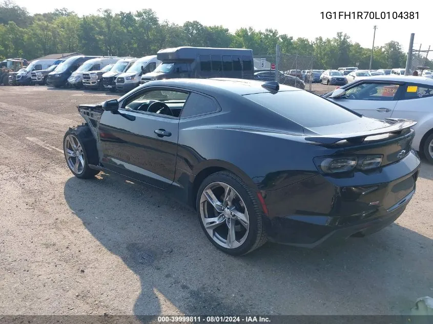 2020 Chevrolet Camaro VIN: 1G1FH1R70L0104381 Lot: 39999811