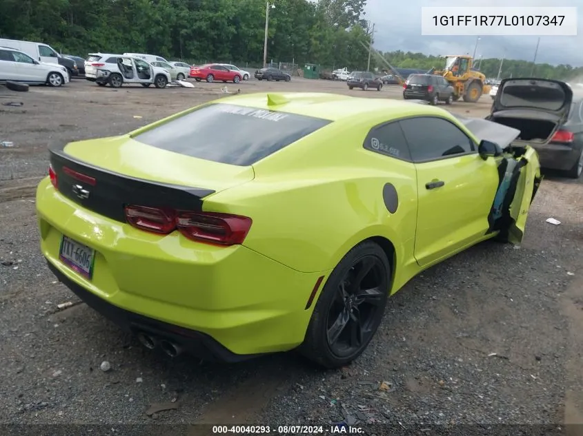 2020 Chevrolet Camaro Rwd Lt1 VIN: 1G1FF1R77L0107347 Lot: 40040293