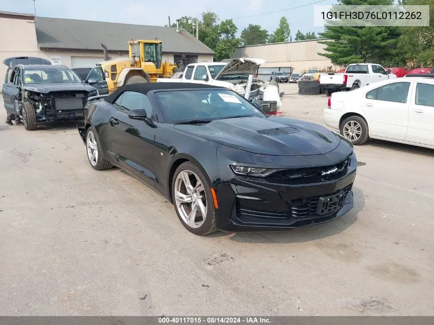 2020 Chevrolet Camaro Rwd 2Ss VIN: 1G1FH3D76L0112262 Lot: 40117015