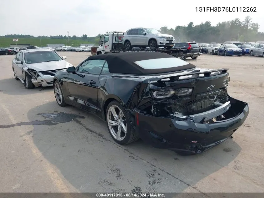 2020 Chevrolet Camaro Rwd 2Ss VIN: 1G1FH3D76L0112262 Lot: 40117015