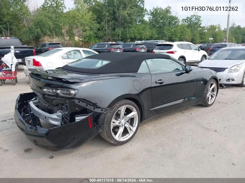 2020 Chevrolet Camaro Rwd 2Ss VIN: 1G1FH3D76L0112262 Lot: 40117015