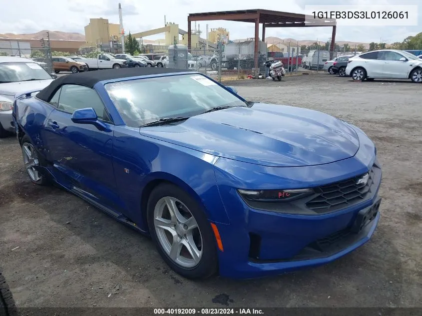 2020 Chevrolet Camaro Rwd 1Lt VIN: 1G1FB3DS3L0126061 Lot: 40192009