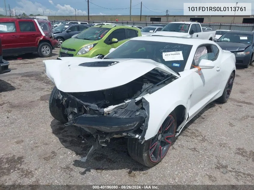 1G1FD1RS0L0113761 2020 Chevrolet Camaro Rwd 2Lt