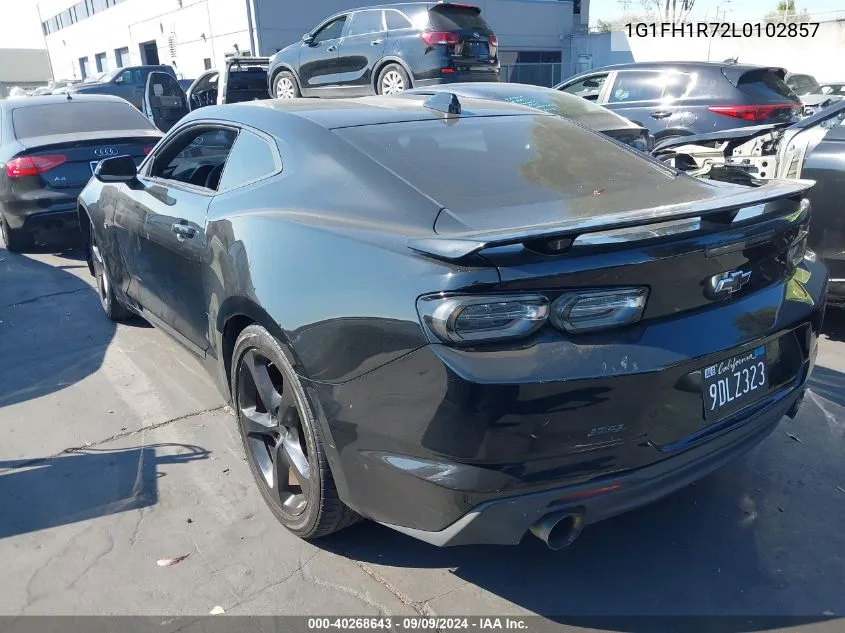 2020 Chevrolet Camaro Rwd 2Ss VIN: 1G1FH1R72L0102857 Lot: 40268643