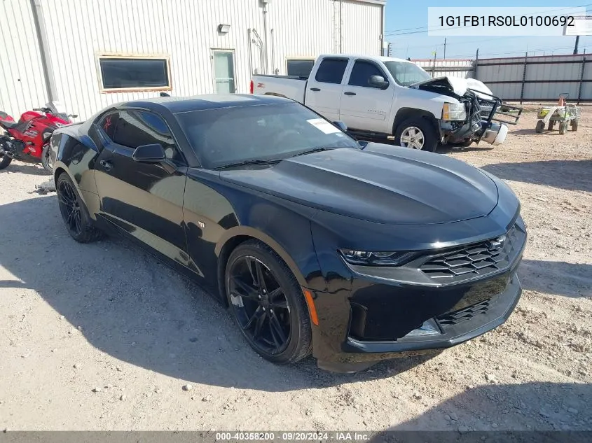 2020 Chevrolet Camaro Rwd 1Lt VIN: 1G1FB1RS0L0100692 Lot: 40358200