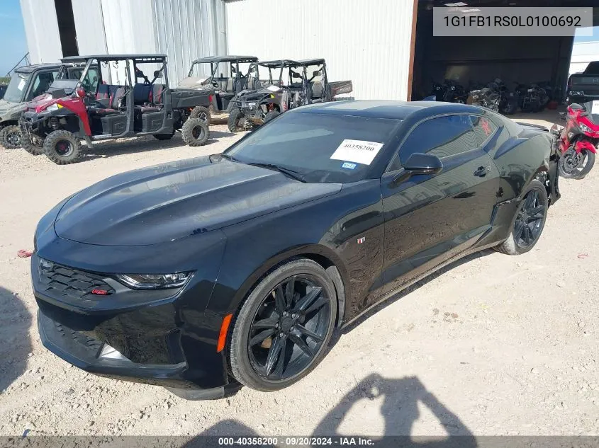 2020 Chevrolet Camaro Rwd 1Lt VIN: 1G1FB1RS0L0100692 Lot: 40358200