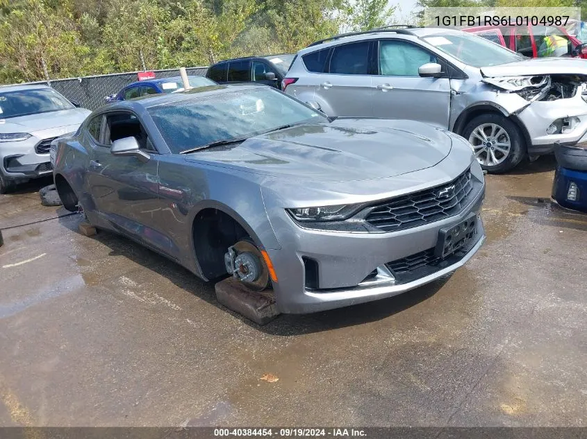 2020 Chevrolet Camaro Rwd 1Lt VIN: 1G1FB1RS6L0104987 Lot: 40384454