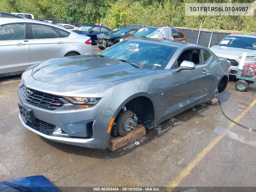 2020 Chevrolet Camaro Rwd 1Lt VIN: 1G1FB1RS6L0104987 Lot: 40384454