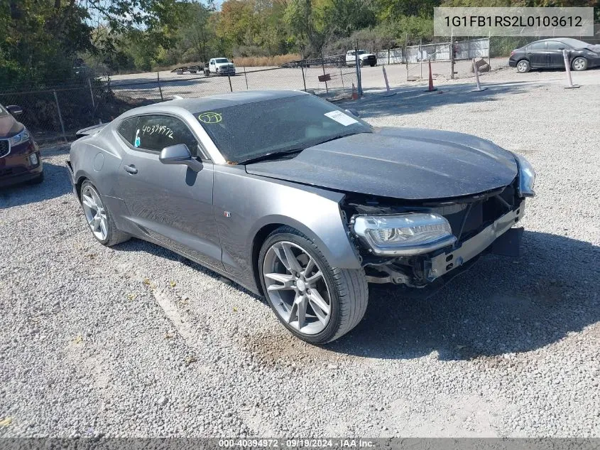 2020 Chevrolet Camaro Rwd 1Lt VIN: 1G1FB1RS2L0103612 Lot: 40394972