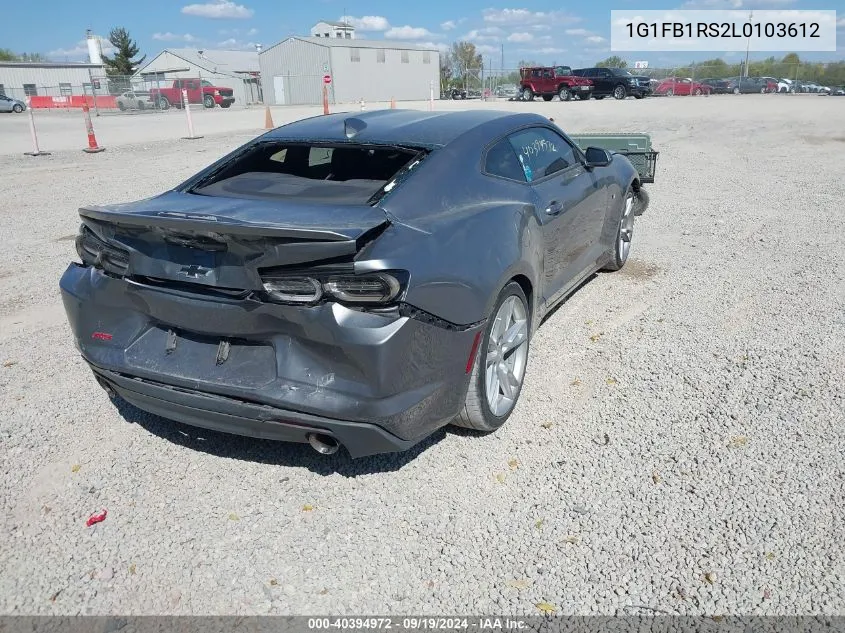 2020 Chevrolet Camaro Rwd 1Lt VIN: 1G1FB1RS2L0103612 Lot: 40394972