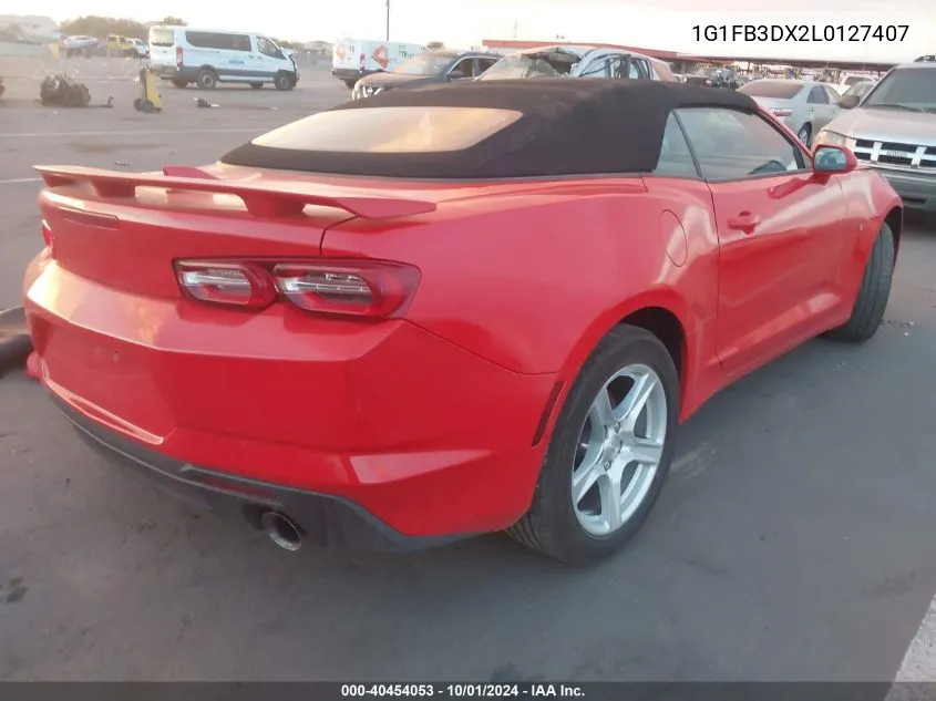 2020 Chevrolet Camaro Ls/Lt VIN: 1G1FB3DX2L0127407 Lot: 40648691